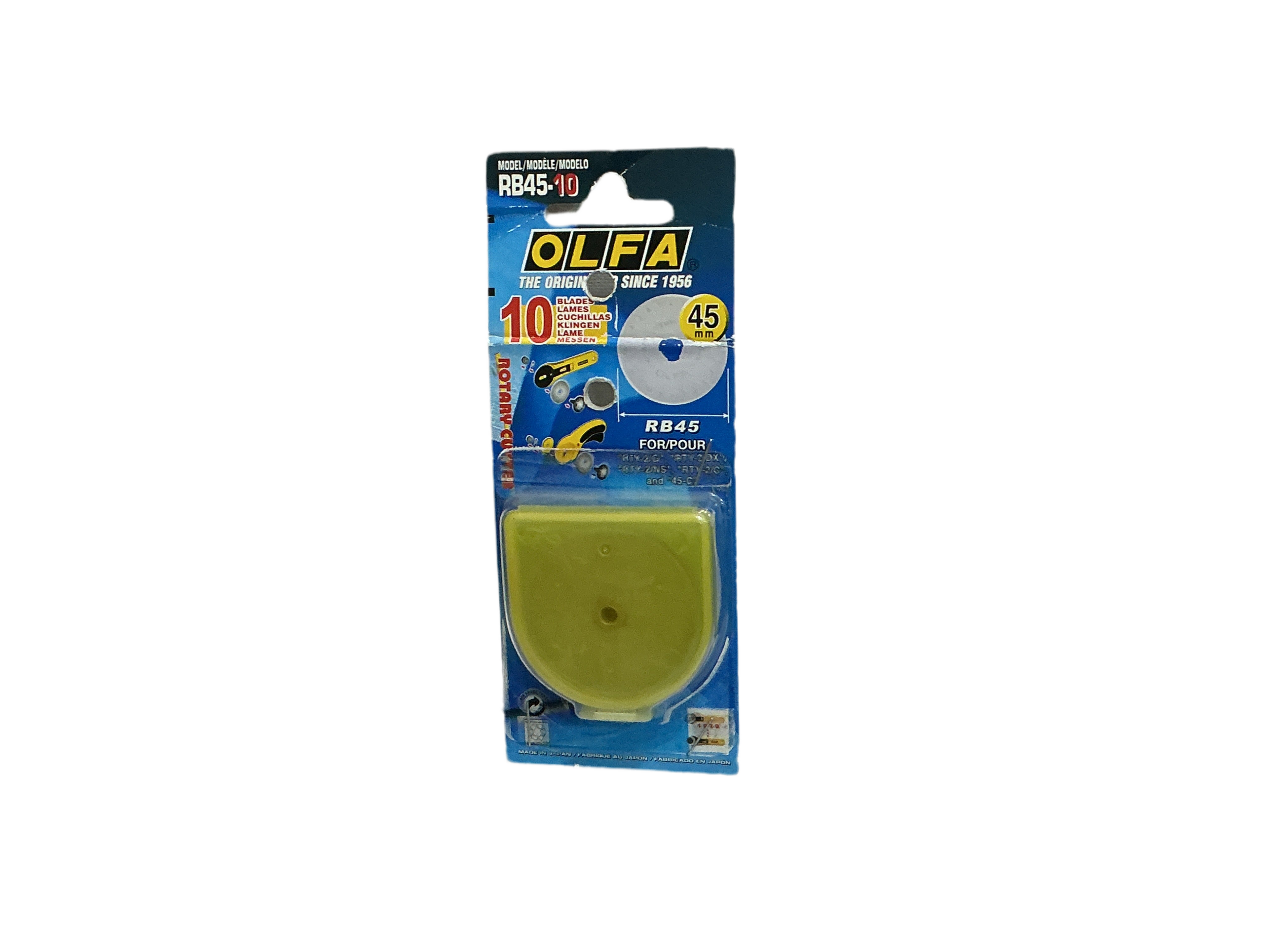 OLFA RB45-10 45mm Rotary Blades (Pack of 10) / شفرات أولفا RB45-10 بقطر 45 مم