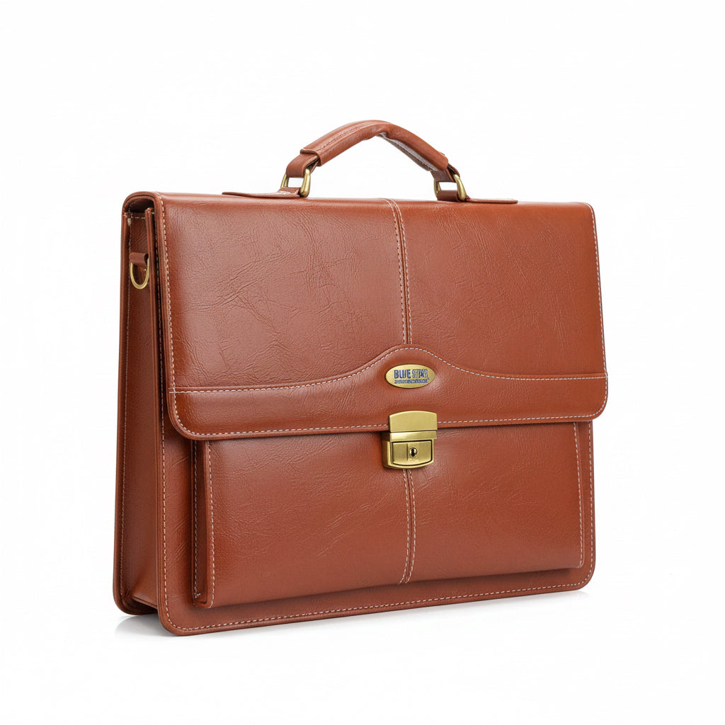 Brown leather Brief case / حقيبة مستندات جلدية بنية