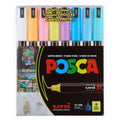 Posca 8 Colors / بوسكا – 8 ألوان (water-based PC-5M / 1.8-2.5 mm) SOFT colours