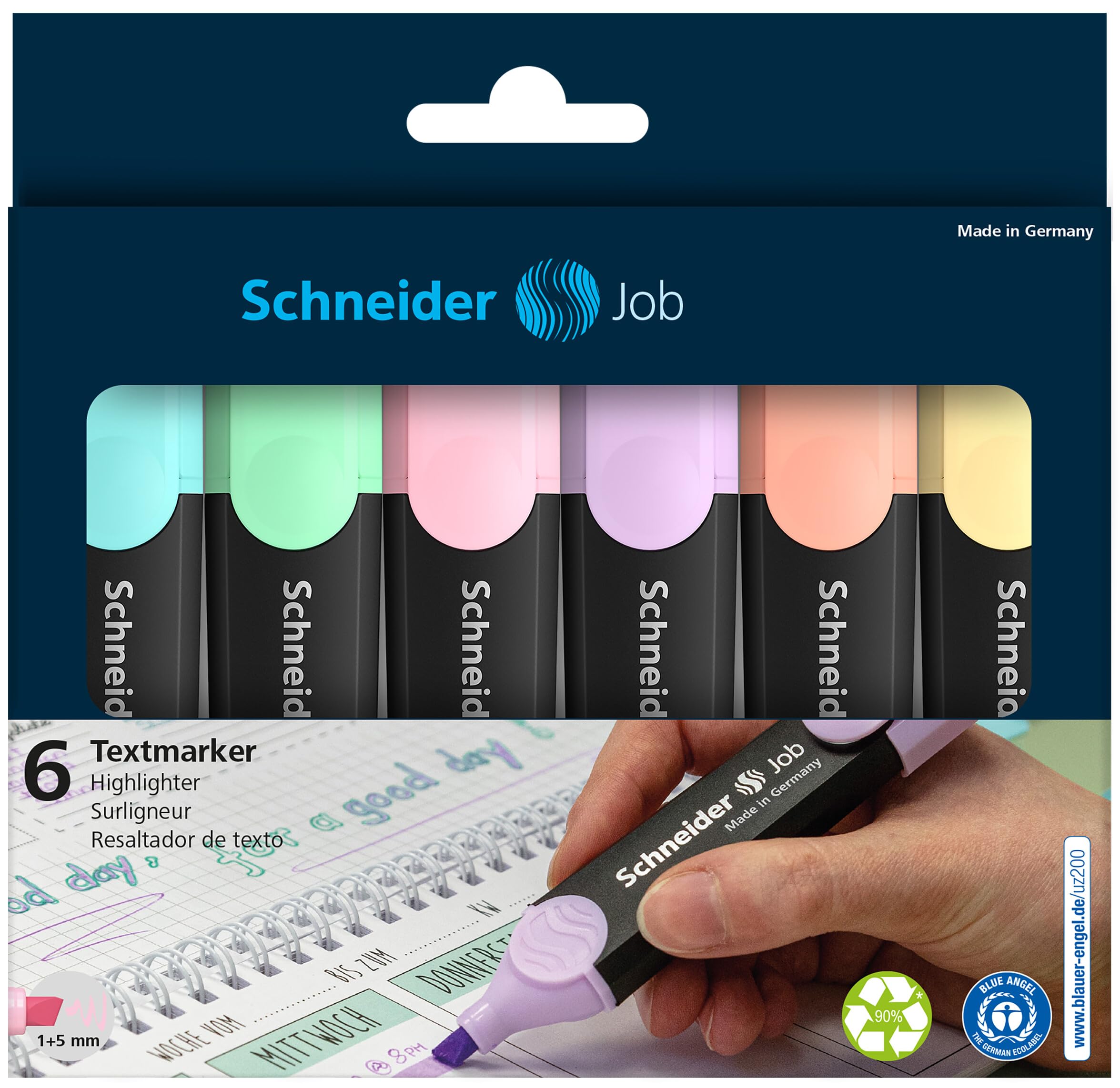 Schneider Job Highlighter 6 pcs / هايلايتر شنايدر جوب ٦ قطع