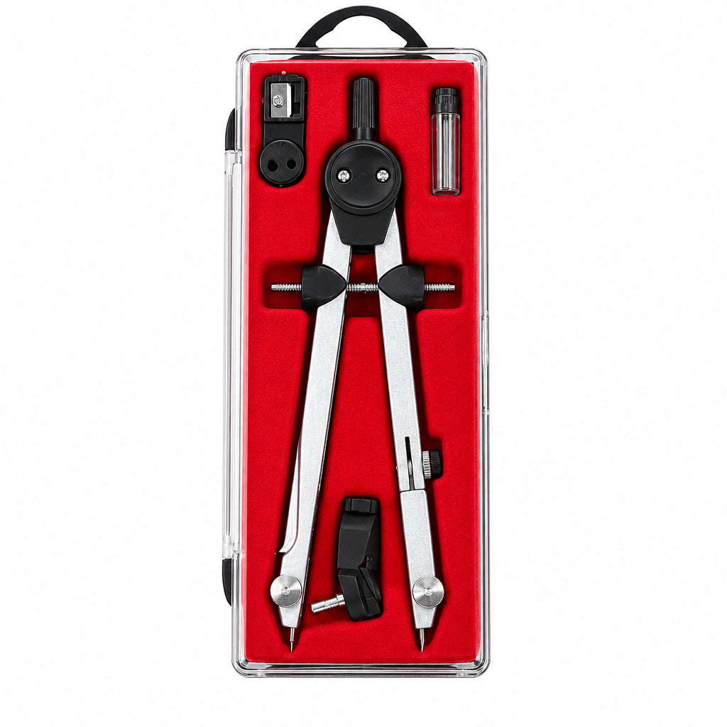 Precision Compass Set – Metal, Hard Case / طقم فرجار دقيق – معدني بعلبة صلبة