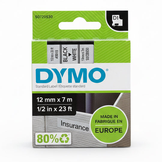 DYMO Standard Label 12mmx7m / شريط ديامو قياسي 12مم×7م