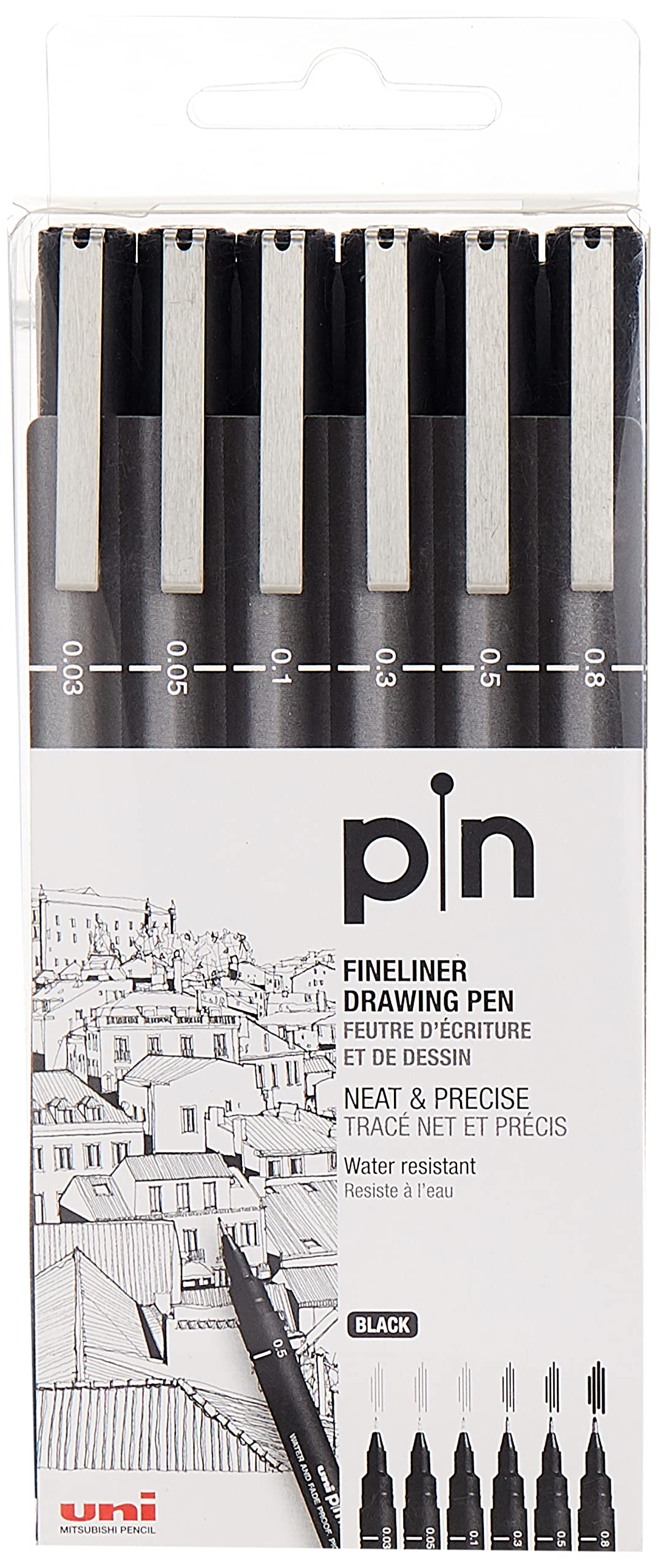 uni PIN FINELINER DRAWING PEN / قلم رسم دقيق Uni Pin Fineliner