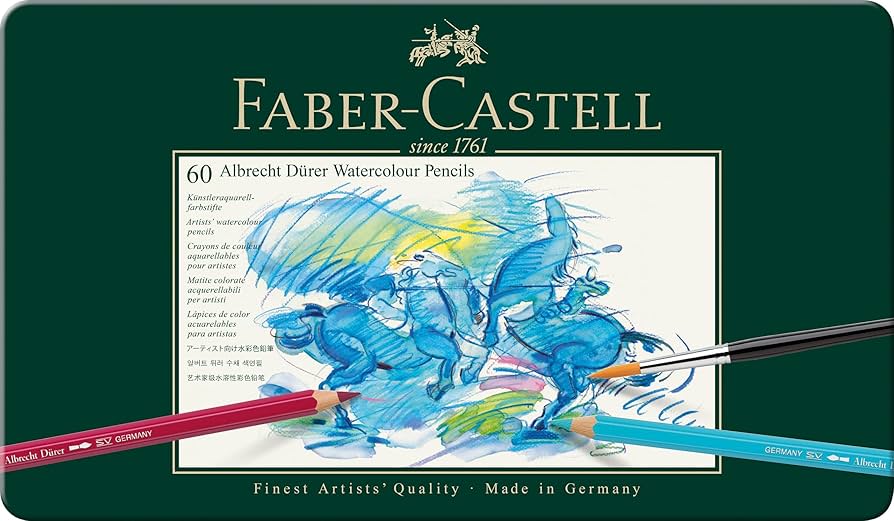 Faber-castell 60 Albrecht Durer watercolour Pencils / فابر-كاستل 60 قلم ألبريشت دورر مائي