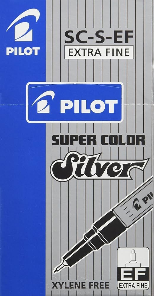 Pilot SUPER COLOR Silver SC-S-EF Silver x12 / بايلوت SUPER COLOR فضي SC-S-EF فضي ×12