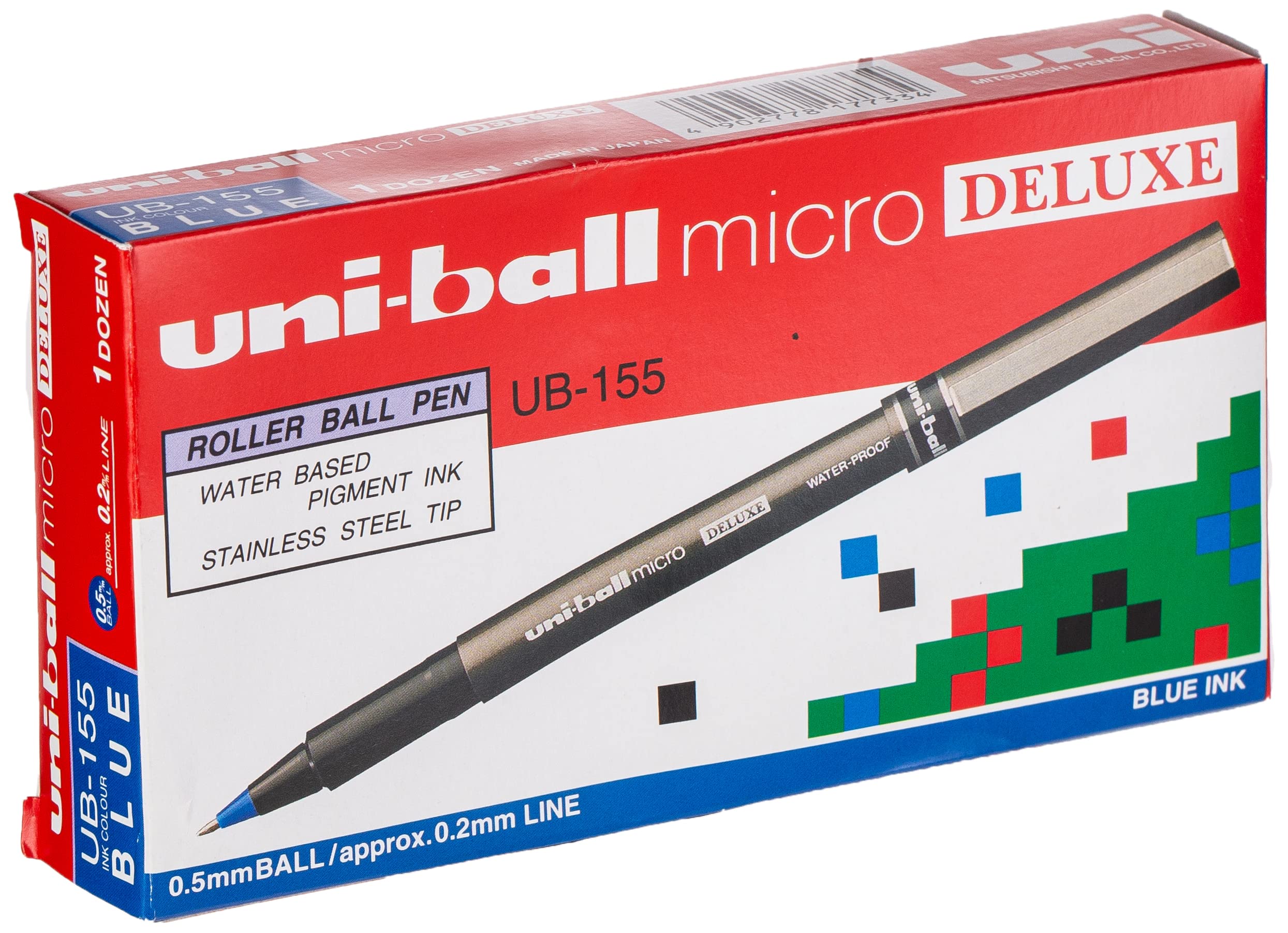 uni-ball eye micro DELUXE UB-155 Blue 0.5 / يوني بول آي مايكرو ديلوكس UB-155 أزرق 0.5