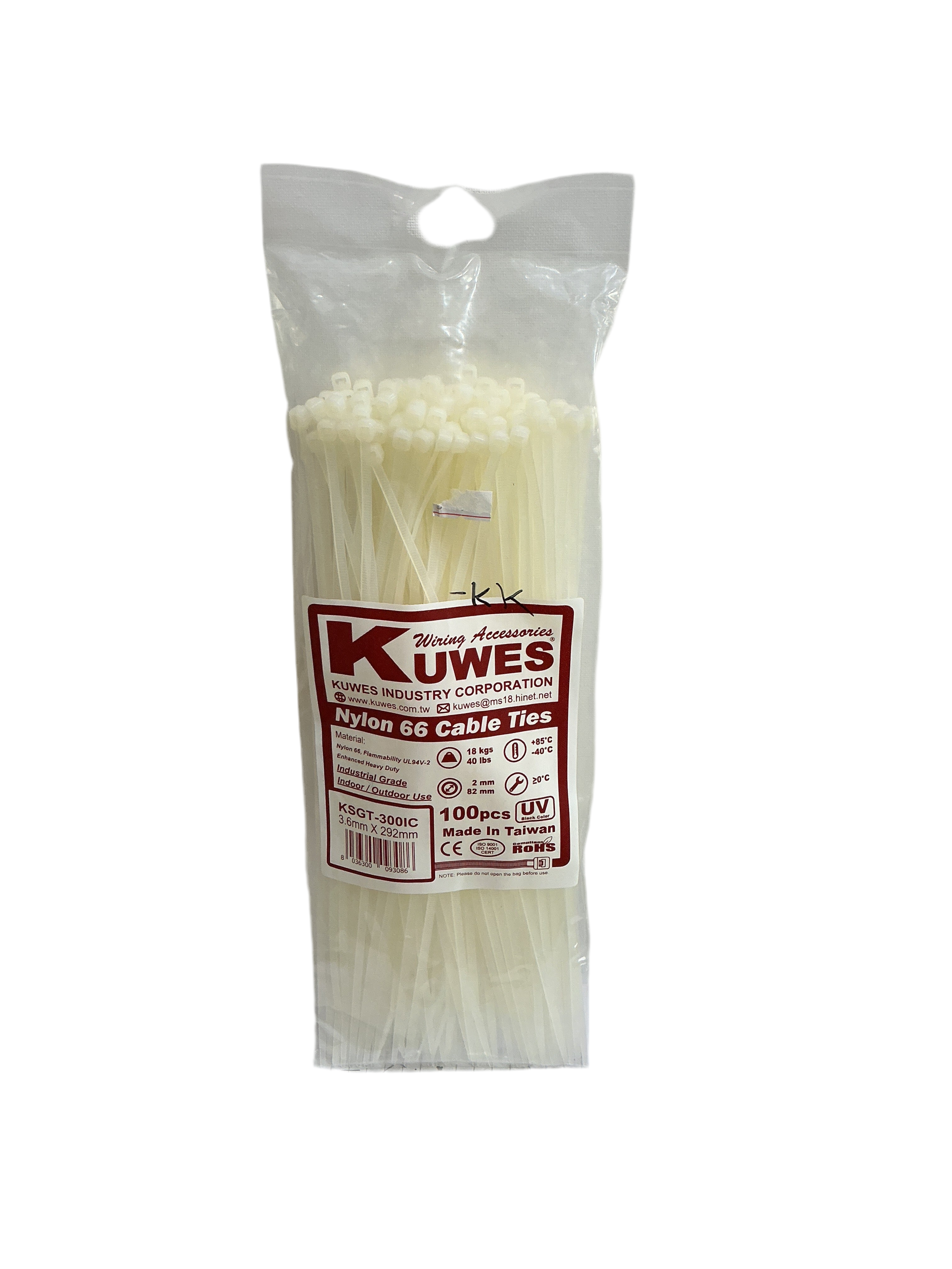 Nylon 66 Cable ties 3.6mm x 292mm / ربطات كابلات نايلون 66 مقاس 3.6×292 مم