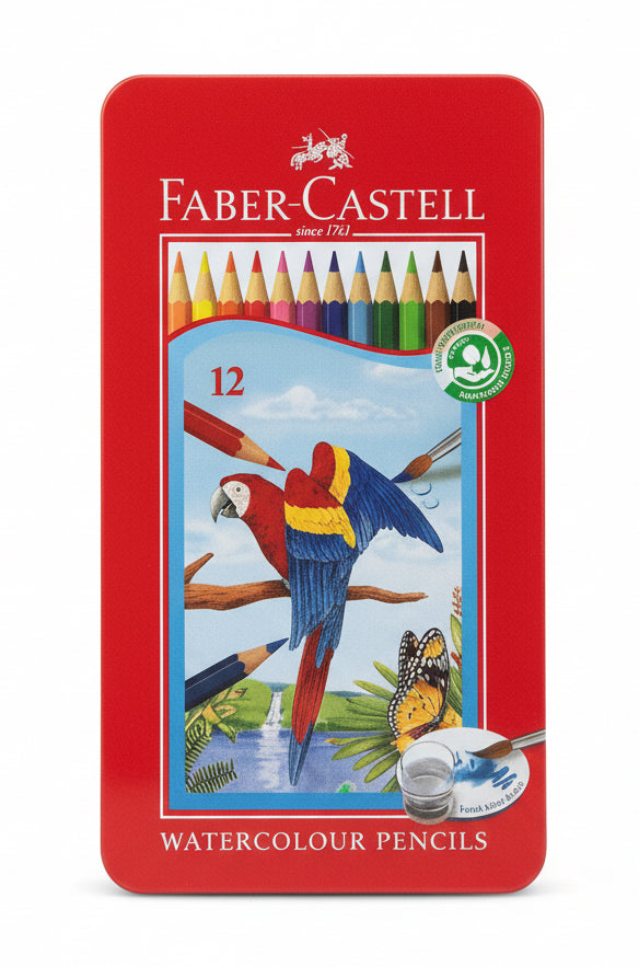 Faber Castell 12 Watercolour Pencils / فابر كاستل 12 قلم تلوين مائي