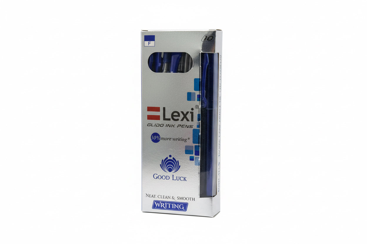 Lexi Glido ink Pens blue x10 / ليكسي غليدو أقلام حبرازرق ×10