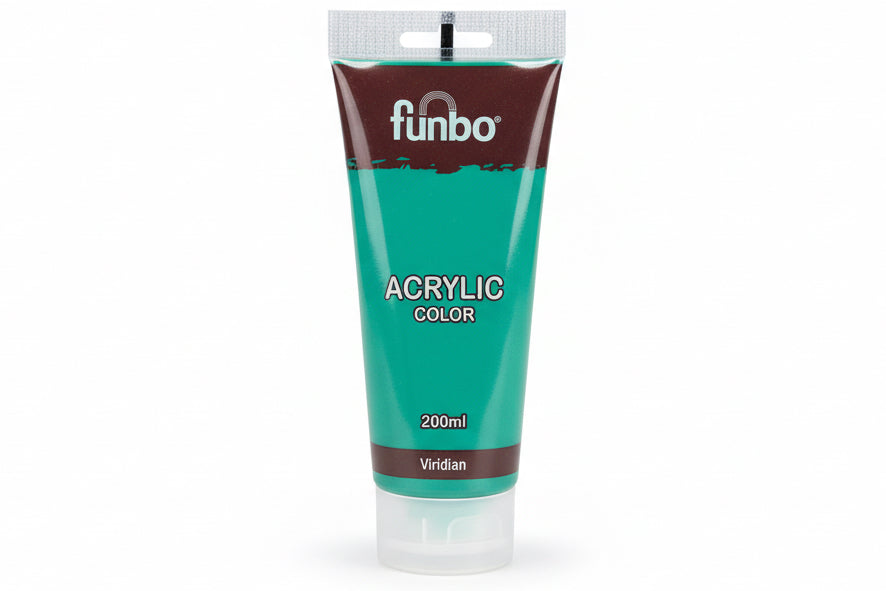 Funbo Acrylic Color Paint 200 ml - Viridian / دهان أكريليك فنبو 200 مل