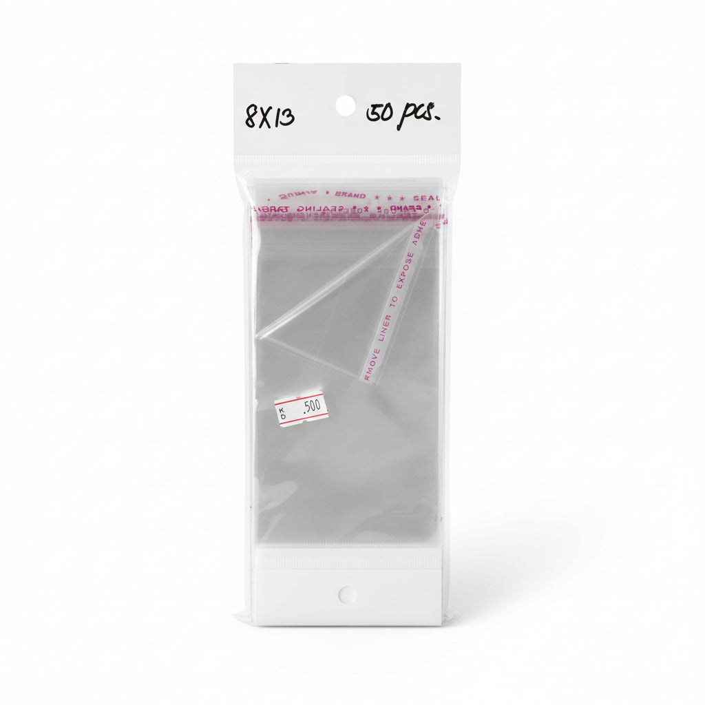 Clear poly bags 8x13 / أكياس بولي شفافة 8×13