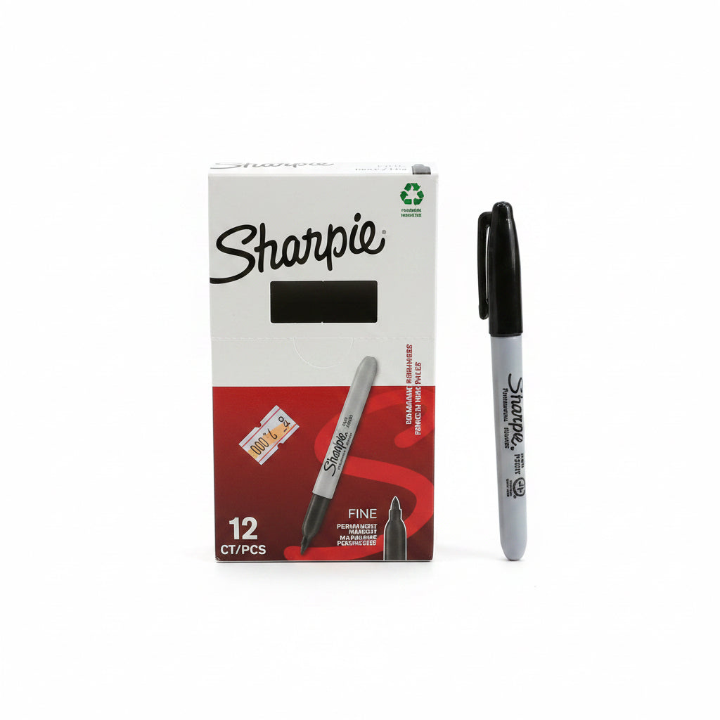 Sharpie FINE Permanent Marker 12 pcs / قلم تحديد دائم شاربى دقيق (12 قطعة)