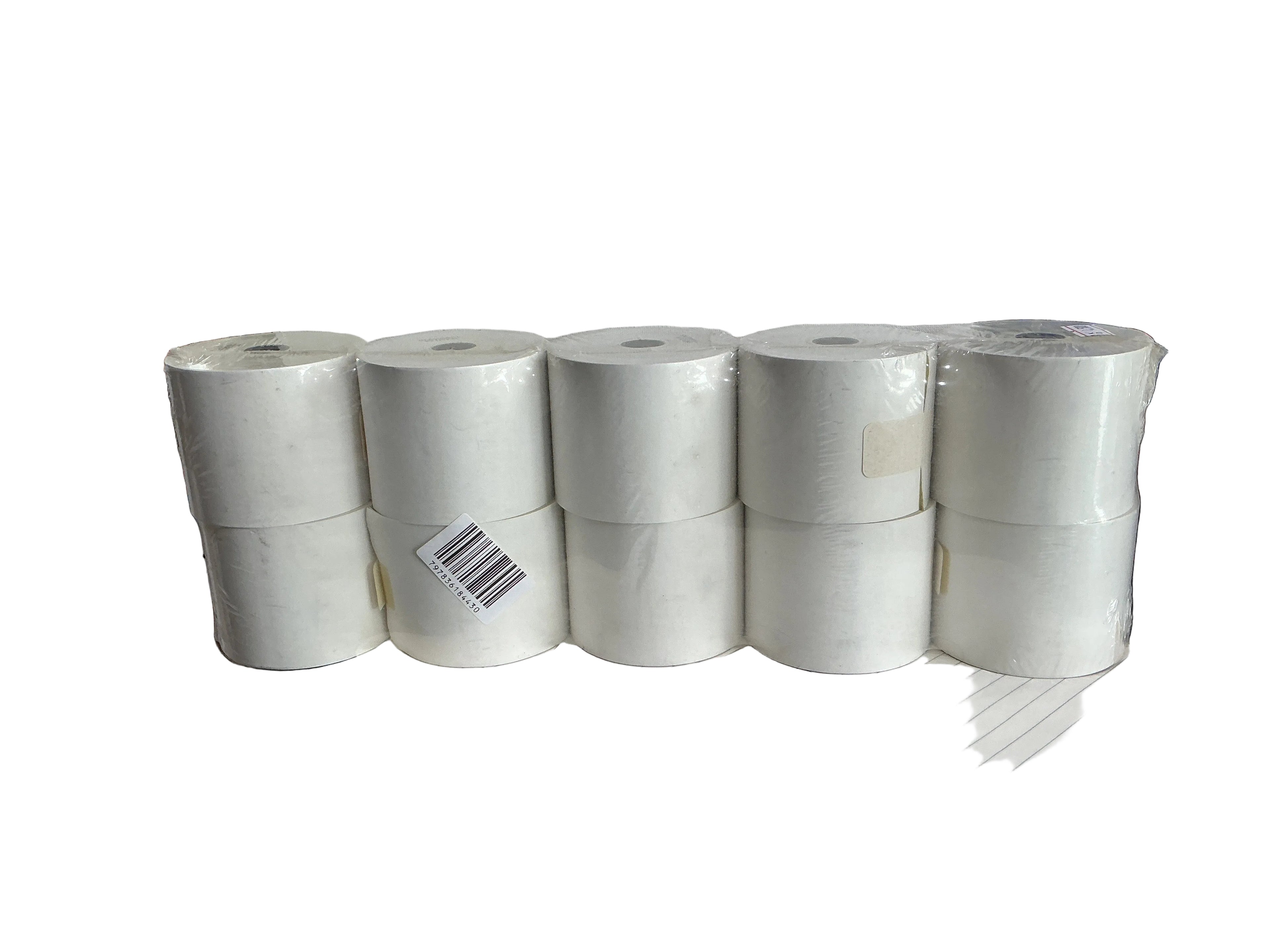Thermal Paper Roll Double – 80 × 80 mm (10 Rolls Pack) / لفة ورق حراري مزدوجة – 80 × 80 مم (عبوة 10 لفات)
