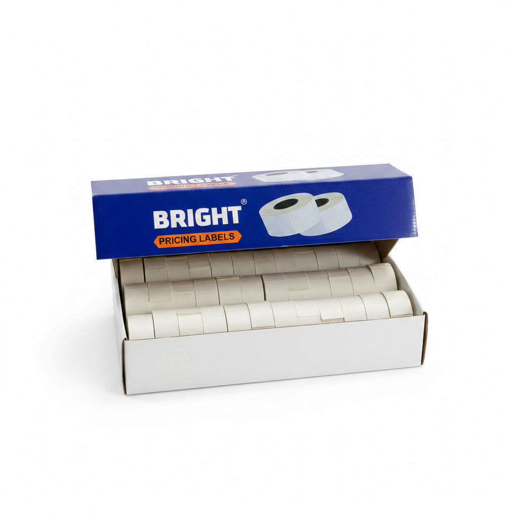 BRIGHT PRICING LABELS 26x16x1000 White/36 Rolls