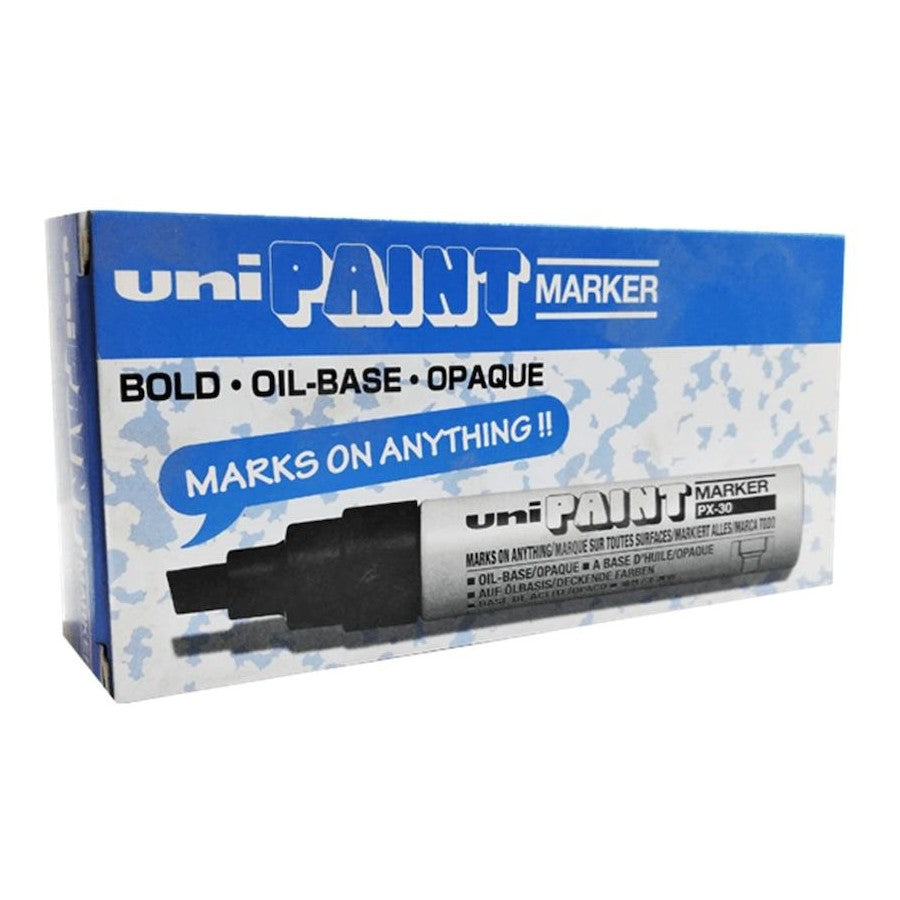 uni PAINT MARKER PX-30 BOLD x12 Black / يوني ماركر دهان PX-30 عريض ×12 أسود