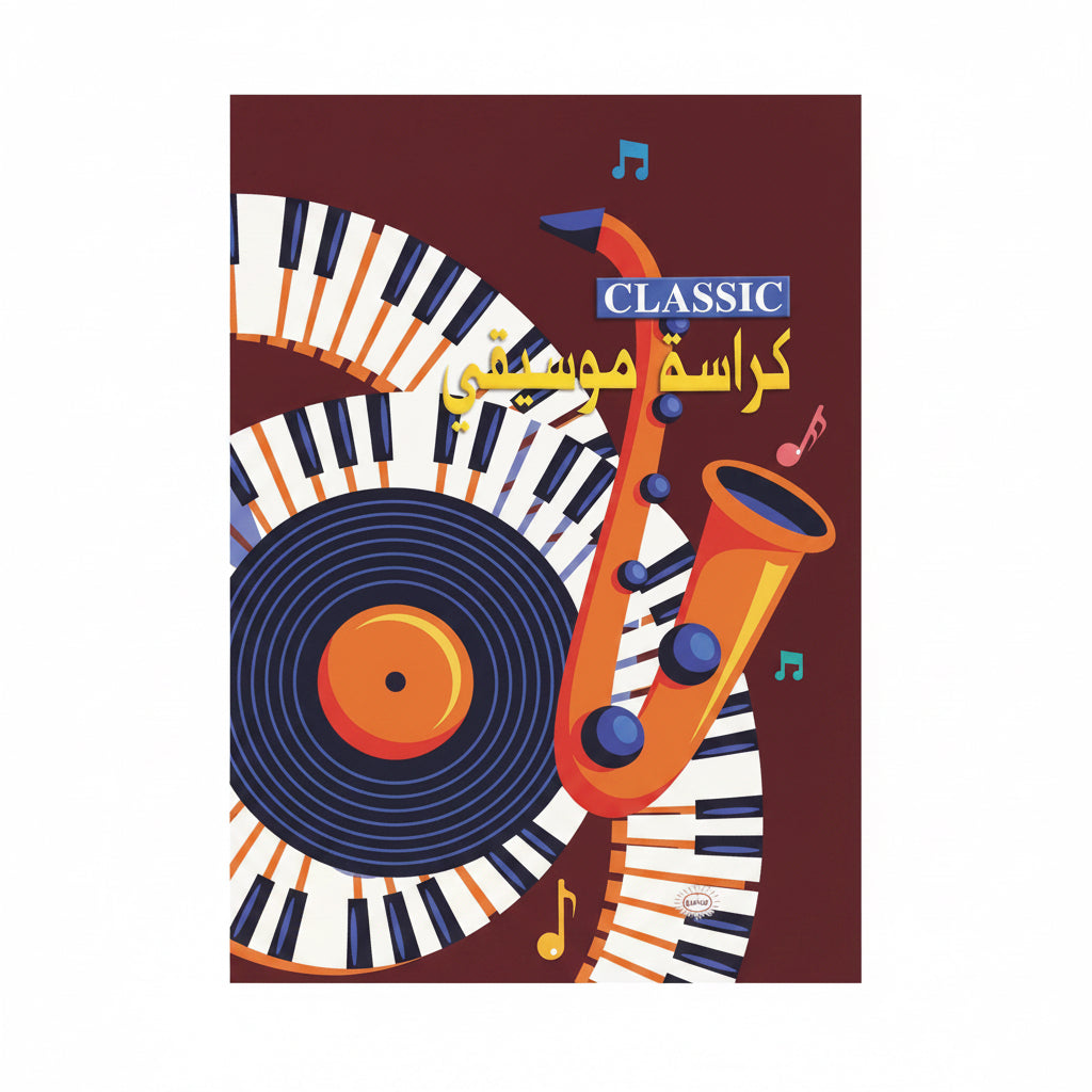 Music Book 70 gsm / دفتر موسيقى 70 جم/م²