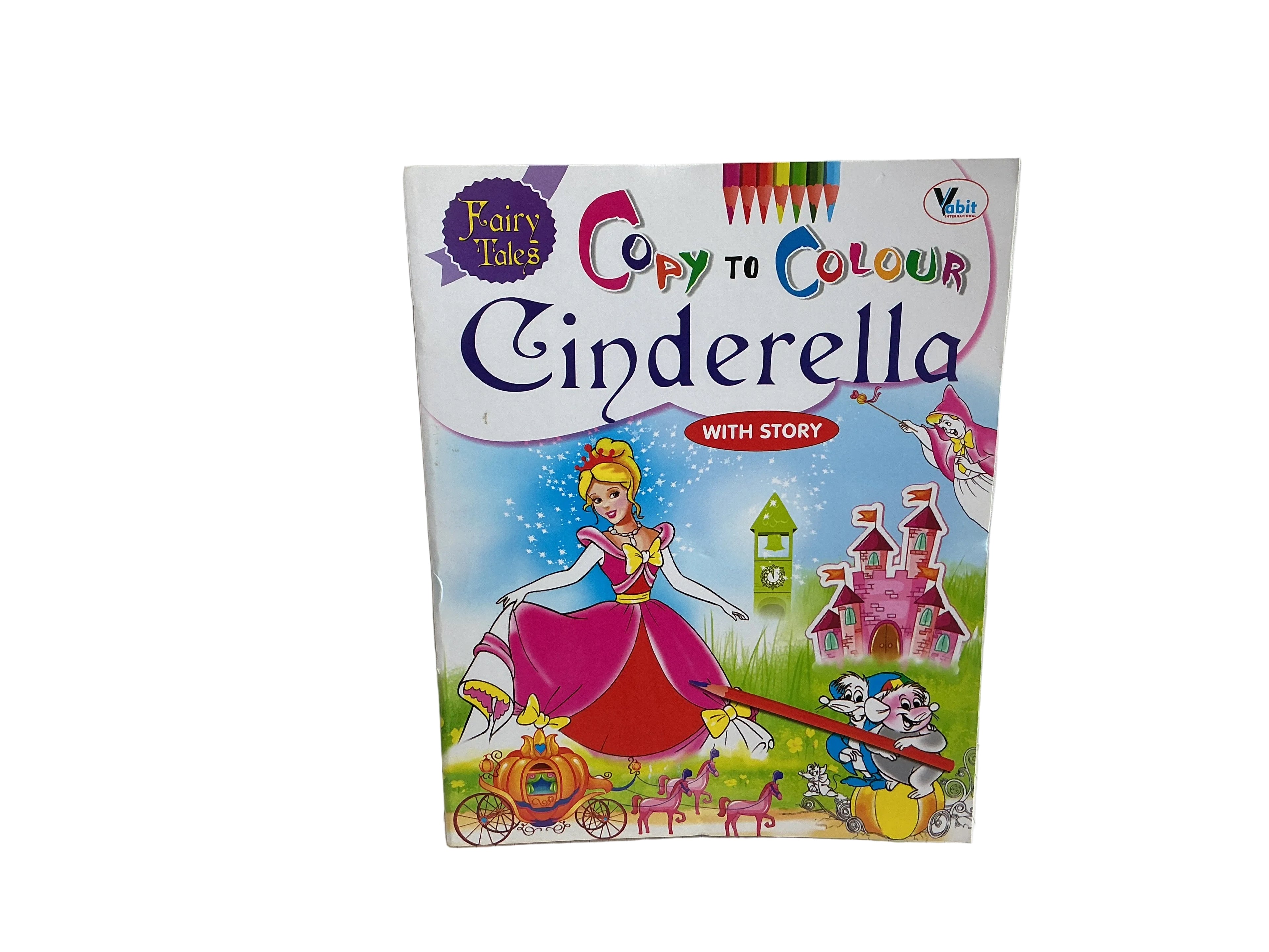 Cinderella – Copy to Colour with Story / سندريلا – كتاب تلوين مع قصة