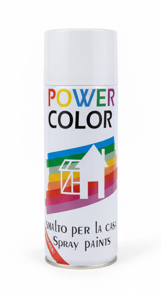 POWER COLOR Spray Paint Gloss white / بخاخ طلاء باور كولور – أبيض لامع
