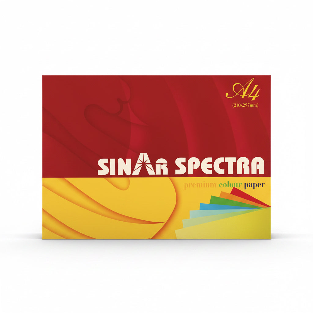 SINAR SPECTRA sheets 80 gsm – A4 premium colour paper / أوراق سينار سبيكترا 80 جم/م² – ورق ملون فاخر A4
