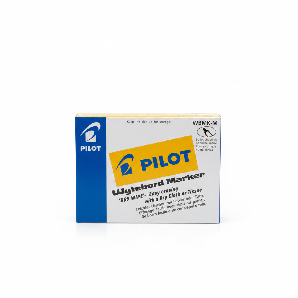 Pilot wyteboard marker Red x12 Bullet shape / بايلوت ماركر سبورة بيضاء أحمر × 12 شكل رصاصة