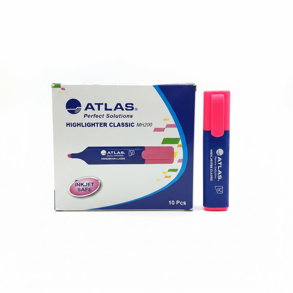 ATLAS Highlighter Classic MH200 Pink x10 / أتلاس محدد نص كلاسيك MH200 وردي 10 قطع