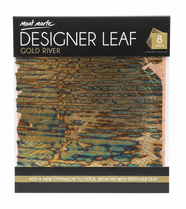 mont marte DESIGNER LEAF 8 Sheets / مونت مارت أوراق تذهيب ديزاينر 8 ورقات
