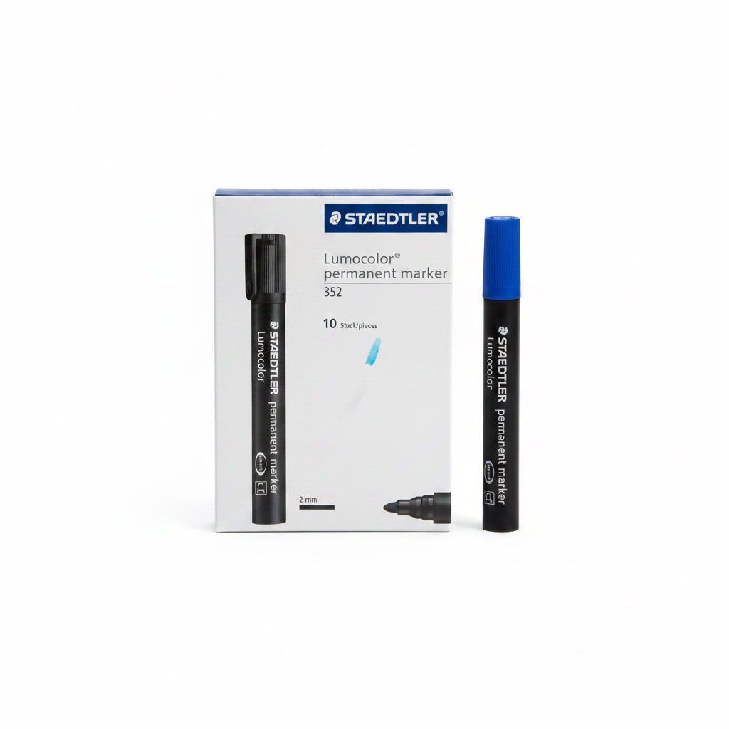 STAEDTLER Lumocolor permanent marker 352 x10 Blue / ستيدتلر لوموكولور ماركر دائم 352 × 10 أزرق