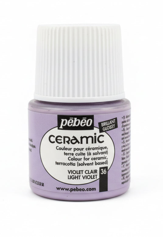 Pebeo Ceramic Gloss Paint Light Violet / بيبو سيراميك لون لامع بنفسجي فاتح