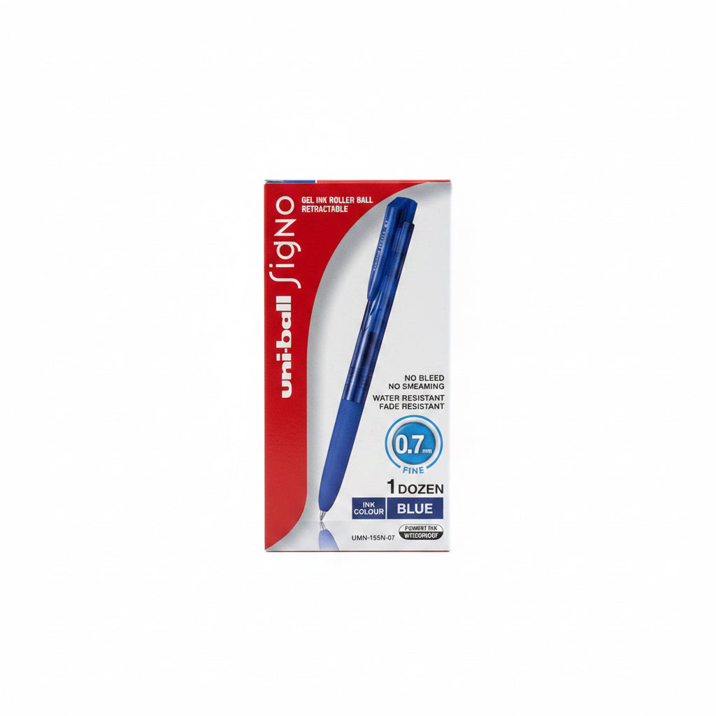 uni-ball signo GEL INK ROLLER BALL Blue 0.7mm FINE / يوني بول سينغو جل حبر قلم كرة أزرق 0.7 مم دقيق
