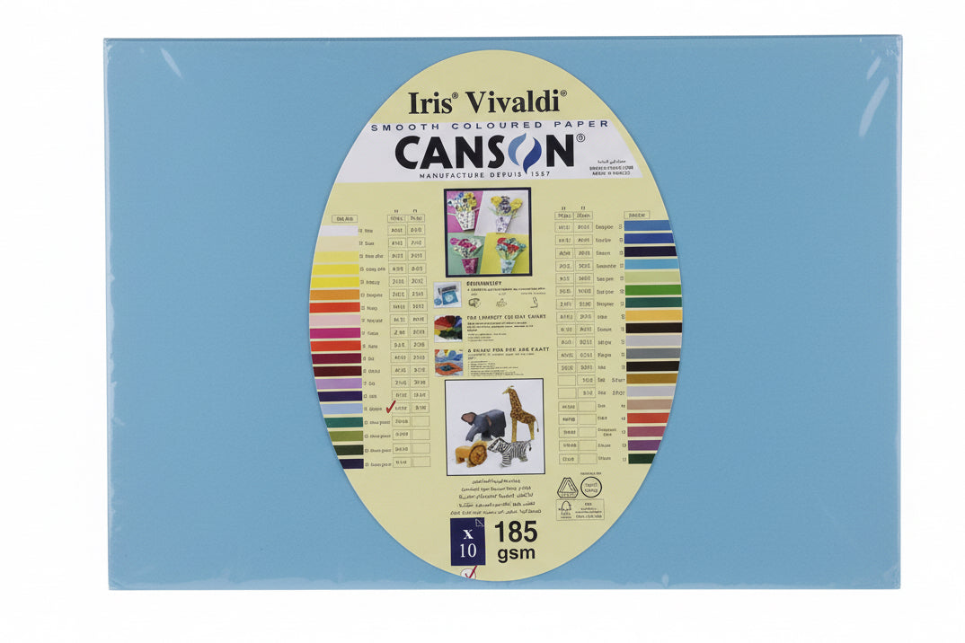 Iris Vivaldi Canson paper A4 185 gsm x10 / ورق كانسون Iris Vivaldi ‏185 A4 جم/م² ×10