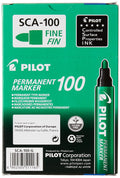 Pilot PERMANENT MARKER Green (Pack of 12) SCA-100 / اقلام ماركر بايلوت اخضر