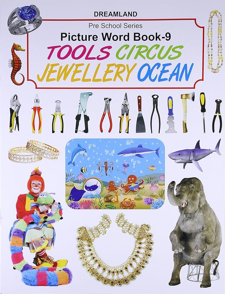 Pre‑School series Picture Word Book Circus, tools, Ocean Part 9 / سلسلة ما قبل المدرسة كتاب الكلمات المصورة: السيرك، الأدوات، المحيط الجزء 9