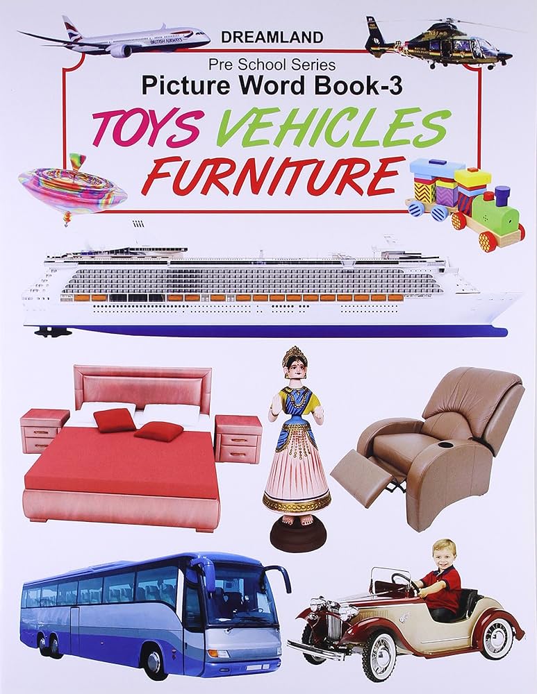 Pre‑School series Picture Word Book Toys Vehicles Furniture Part 3 / سلسلة ما قبل المدرسة كتاب الكلمات المصورة: ألعاب، مركبات، أثاث الجزء 3