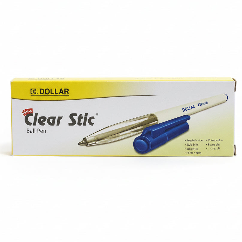 Dollar clearstic Pens x10 Blue/ دولار كليرستك أقلام ×10