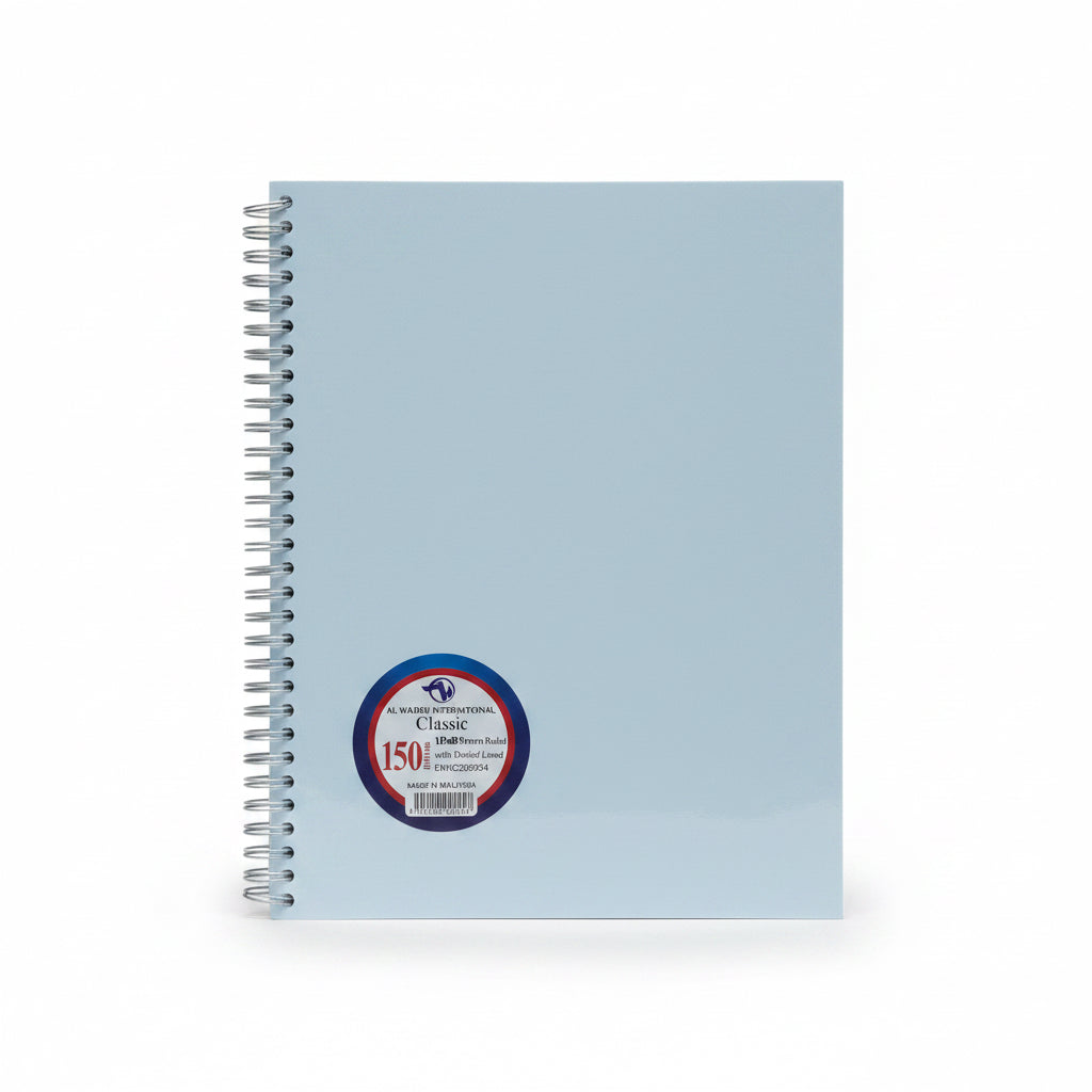 Notebook 150 sheets 10x8" / دفتر الوعده الدولي – 150 ورقة – مقاس 10 × 8 بوصة