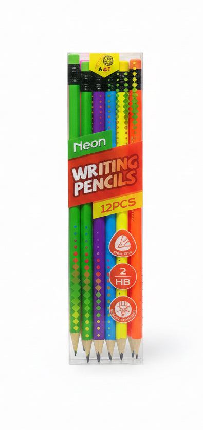 Neon Writing pencils 12 Pcs 2HB / أقلام كتابة نيون 12 قطعة 2HB