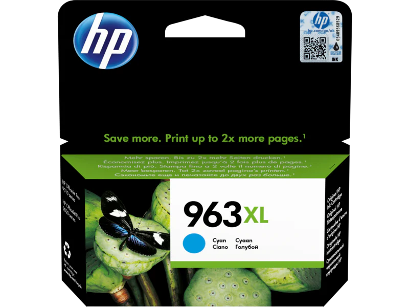 Original HP Ink Cartridge 963XL Cyan 1600* pages / خرطوشة حبر أصلية HP 963XL سماوي 1600* صفحة