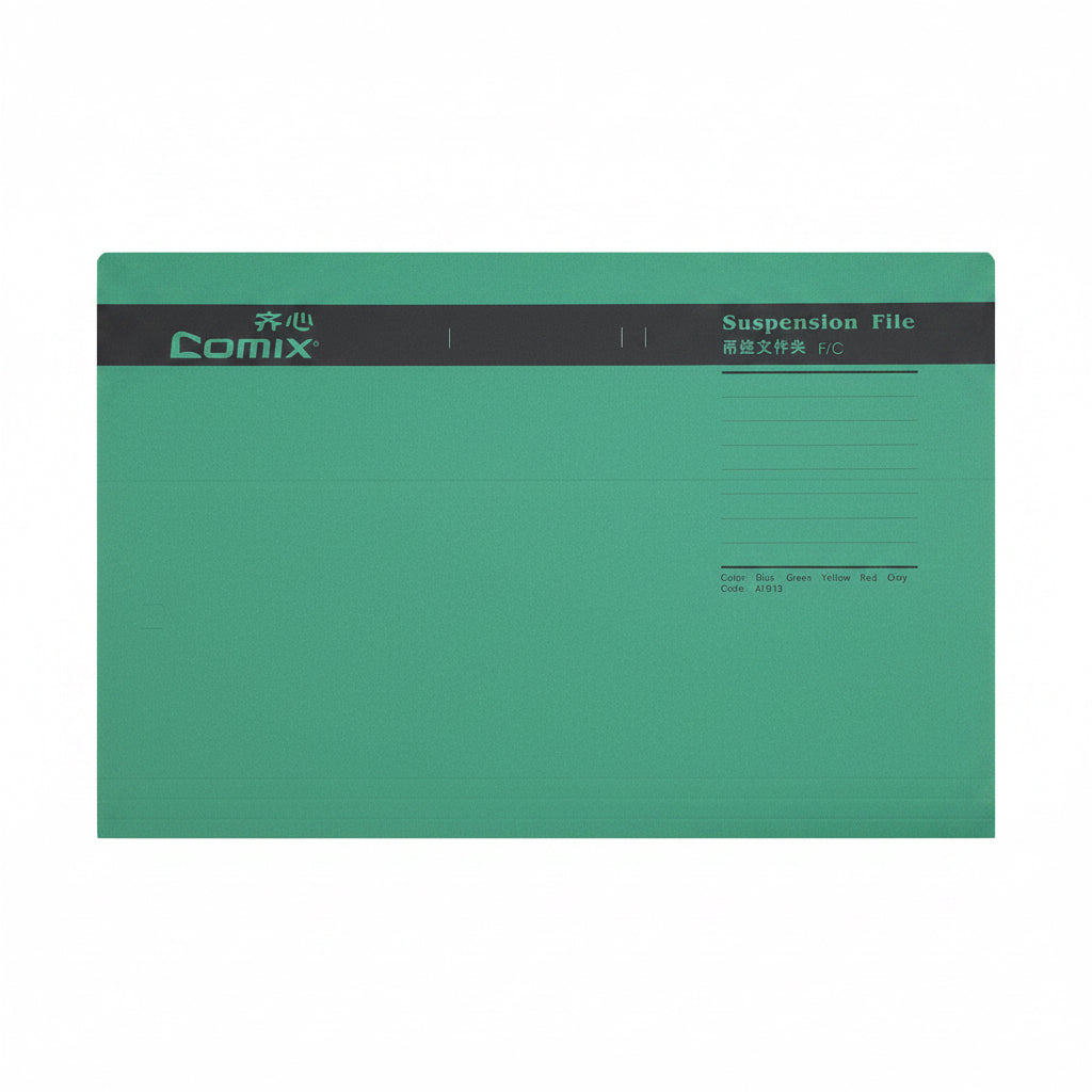COMIX Suspension File F/C Green / ملف معلّق كوميكس مقاس فولسكاب أخضر