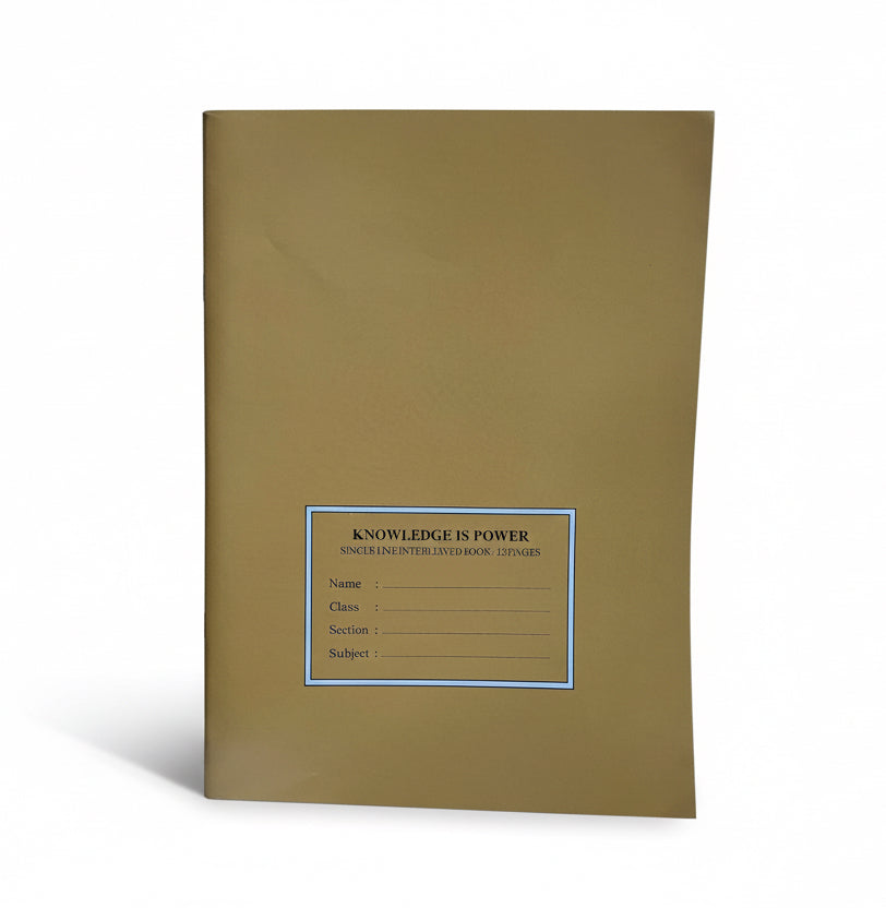 SINGLE LINE INTERLEAVED BOOK - 120 PAGES / دفتر سطر واحد متداخل - 120 صفحة