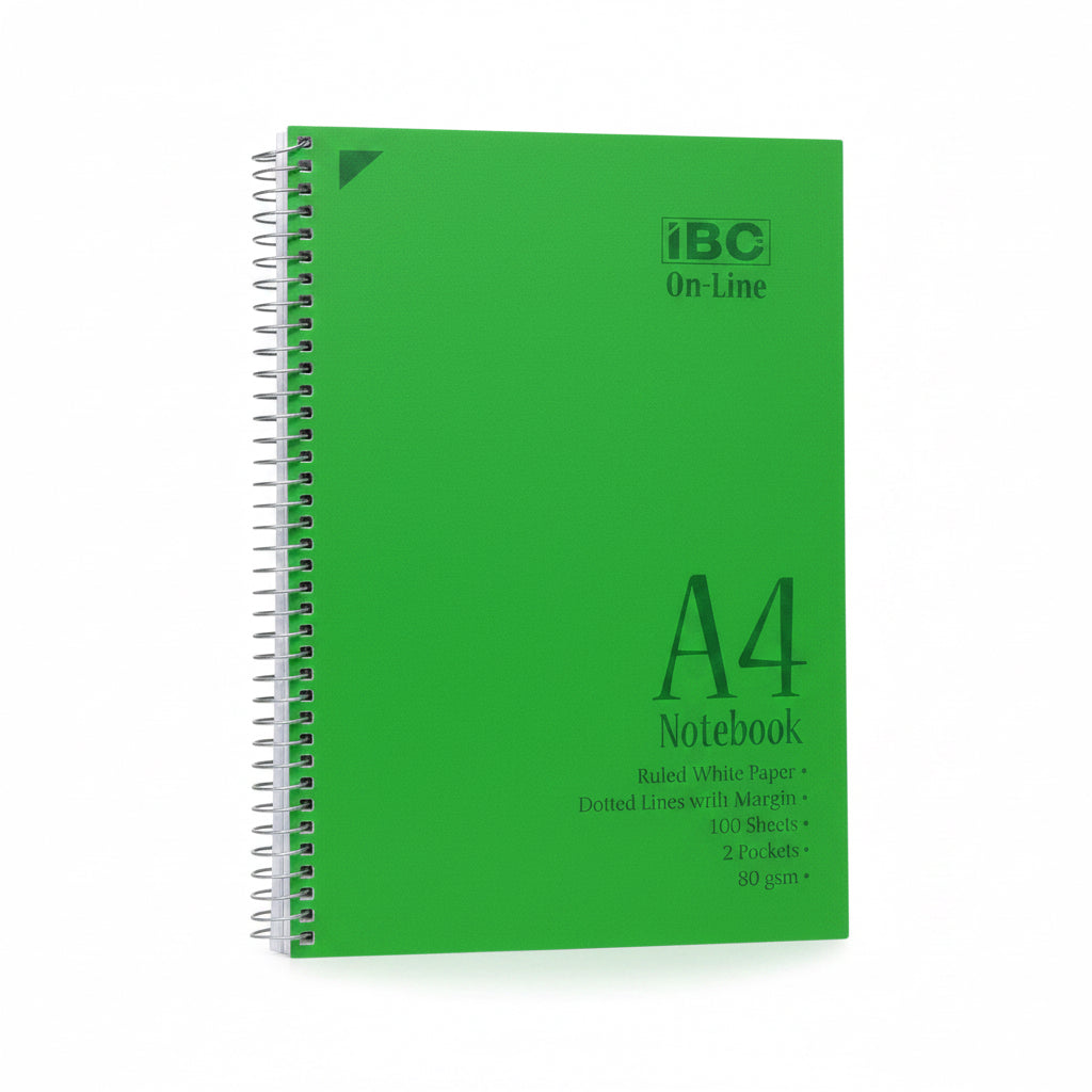IBC On-Line A4 Notebook 100 sheets 2 Pockets / دفتر IBC أونلاين مقاس A4، 100 ورقة، 2 جيوب