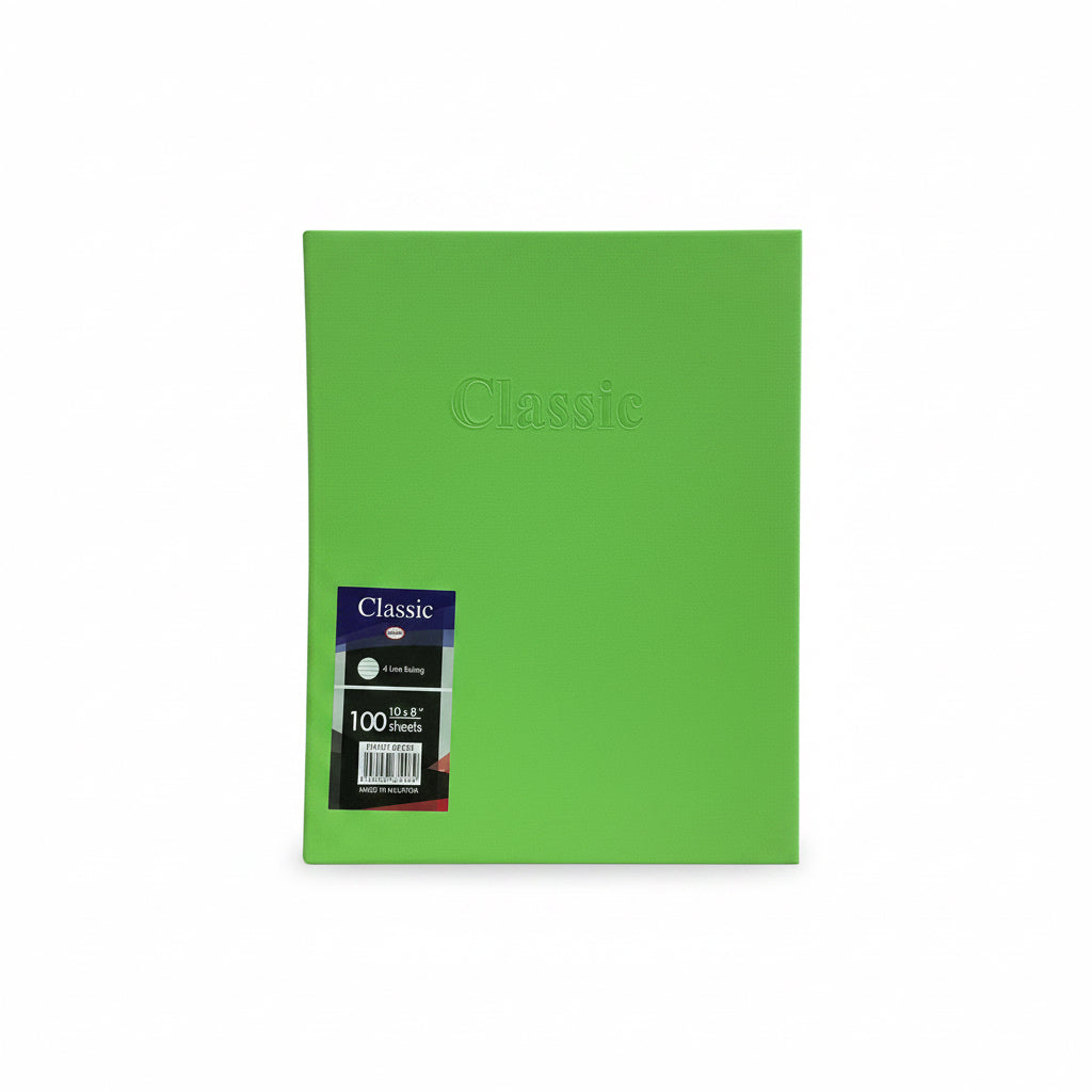 Classic 4 Line Ruled Notebook – 100 Sheets / دفتر كلاسيك إنجليزي ٤ أسطر – ١٠٠ ورقة
