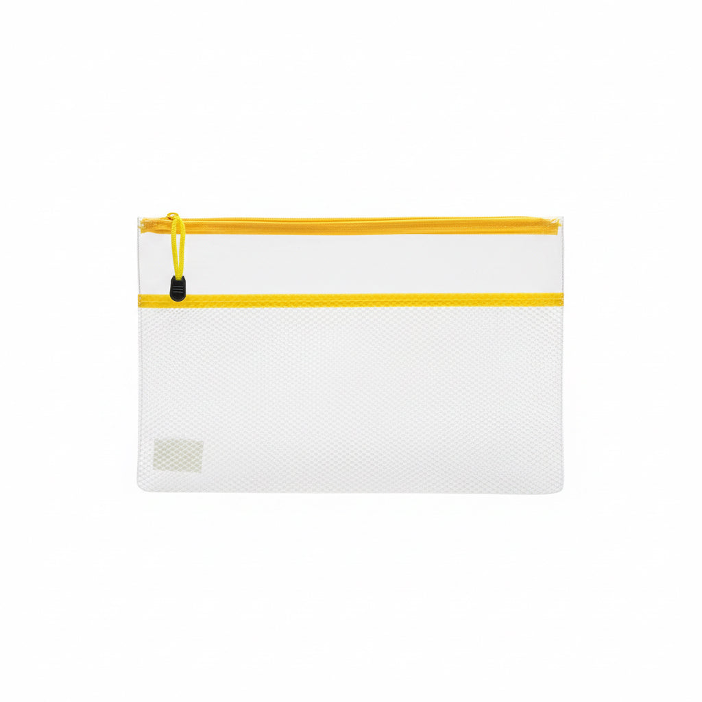 Transparent Zipper Pouch medium / حقيبة بسحّاب شفافة متوسطة