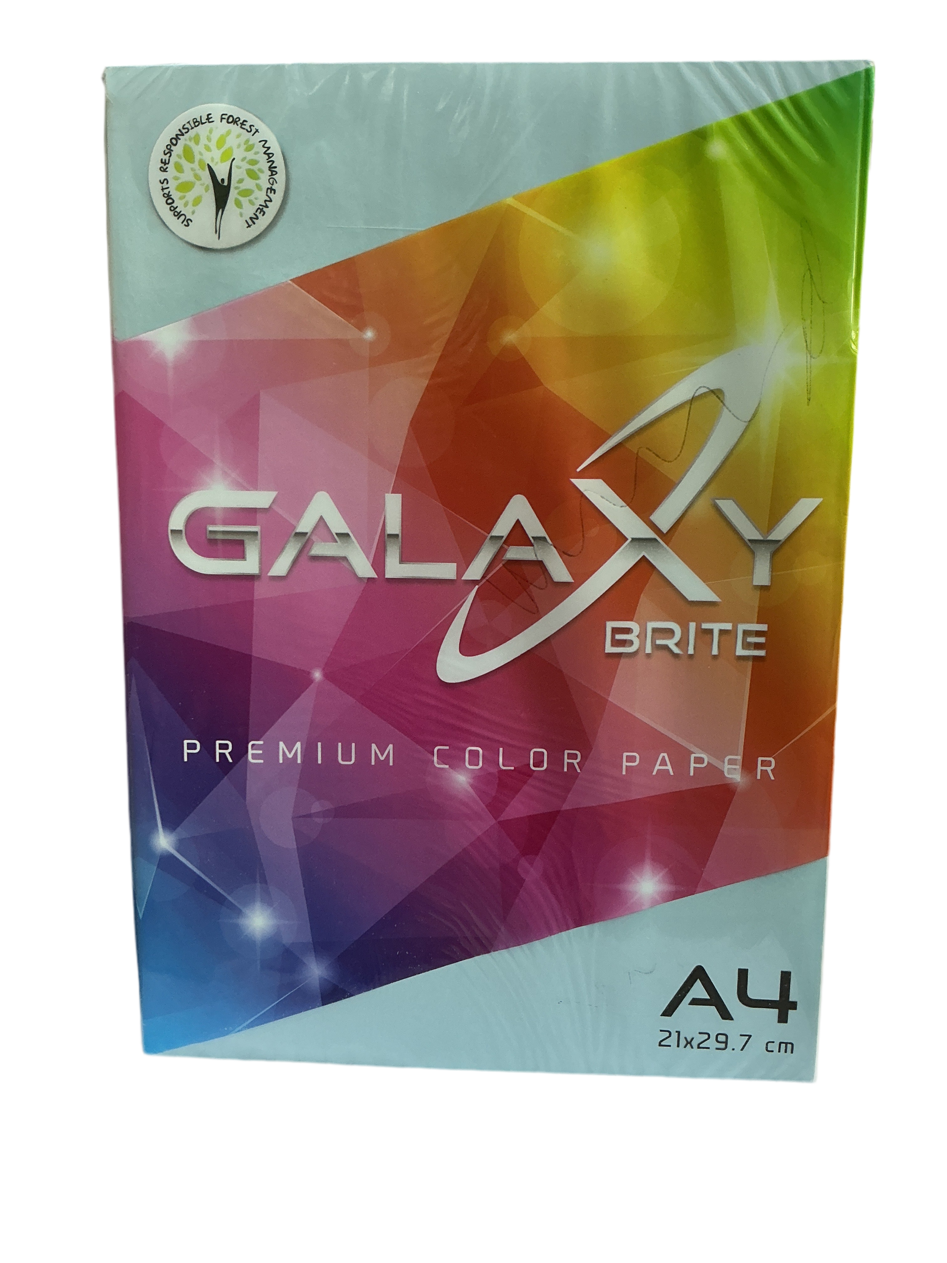 GALAXY BRITE A4 80gsm 500 Color paper / جالاكسي برايت – ورق ملوّن A4 – 80 غرام/م² – 500 ورقة