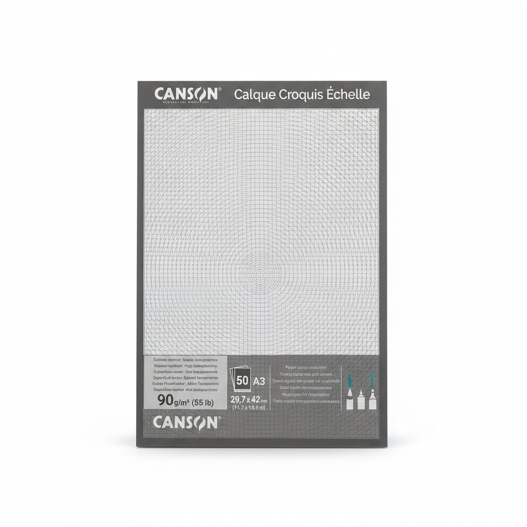 CANSON Calque Croquis Echelle A3 50 Sheets 90 gsm / كانسون كالك كروكي إيشيل A3 50 ورقة 90 gsm