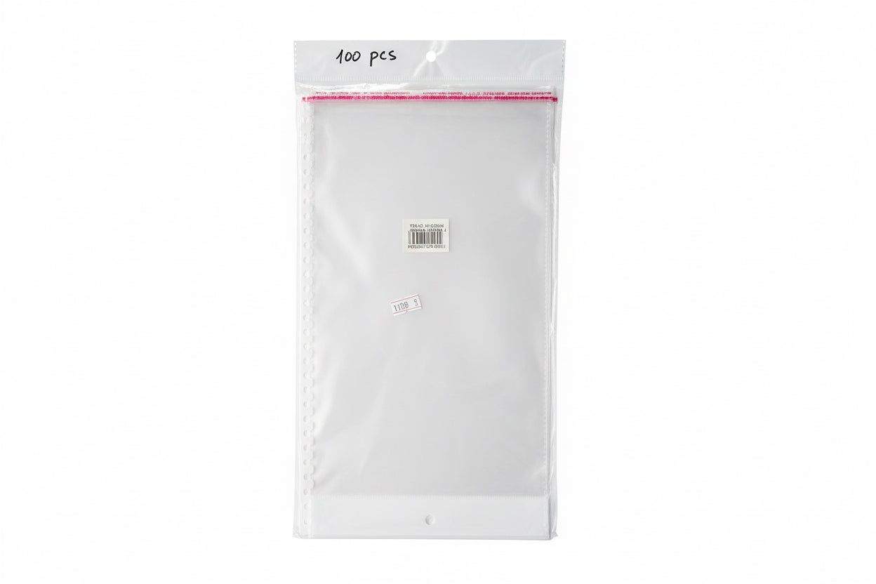 Clear Plastic Bags 100 Pcs / أكياس بلاستيكية شفافة مقاس – 100 قطعة