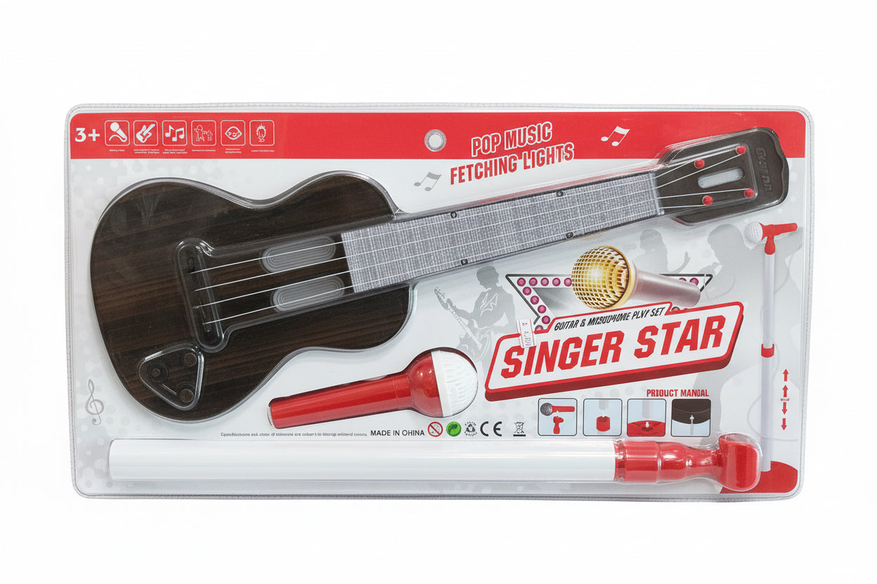 Singer star Guitar & Microphone / غيتار وميكروفون نجم الغناء