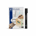 STAEDTLER Lumocolor permanent marker Black x10 / أقلام تحديد دائم ستيدتلر لومو-كولور — أسود × 10