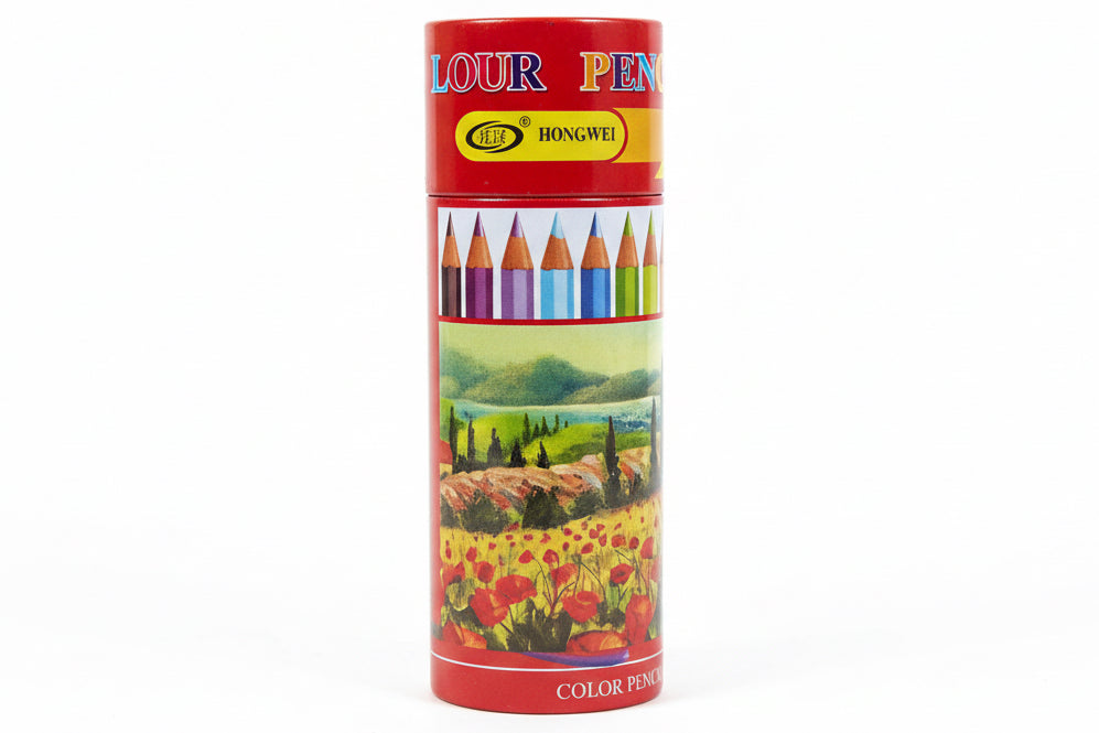 HONG WEI 12 Colour Pencils / أقلام تلوين هونغ وي 12