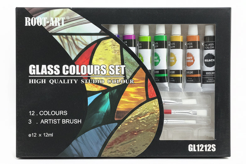 Root Art 12ml Glass color Set / روت آرت طقم ألوان زجاج 12 مل