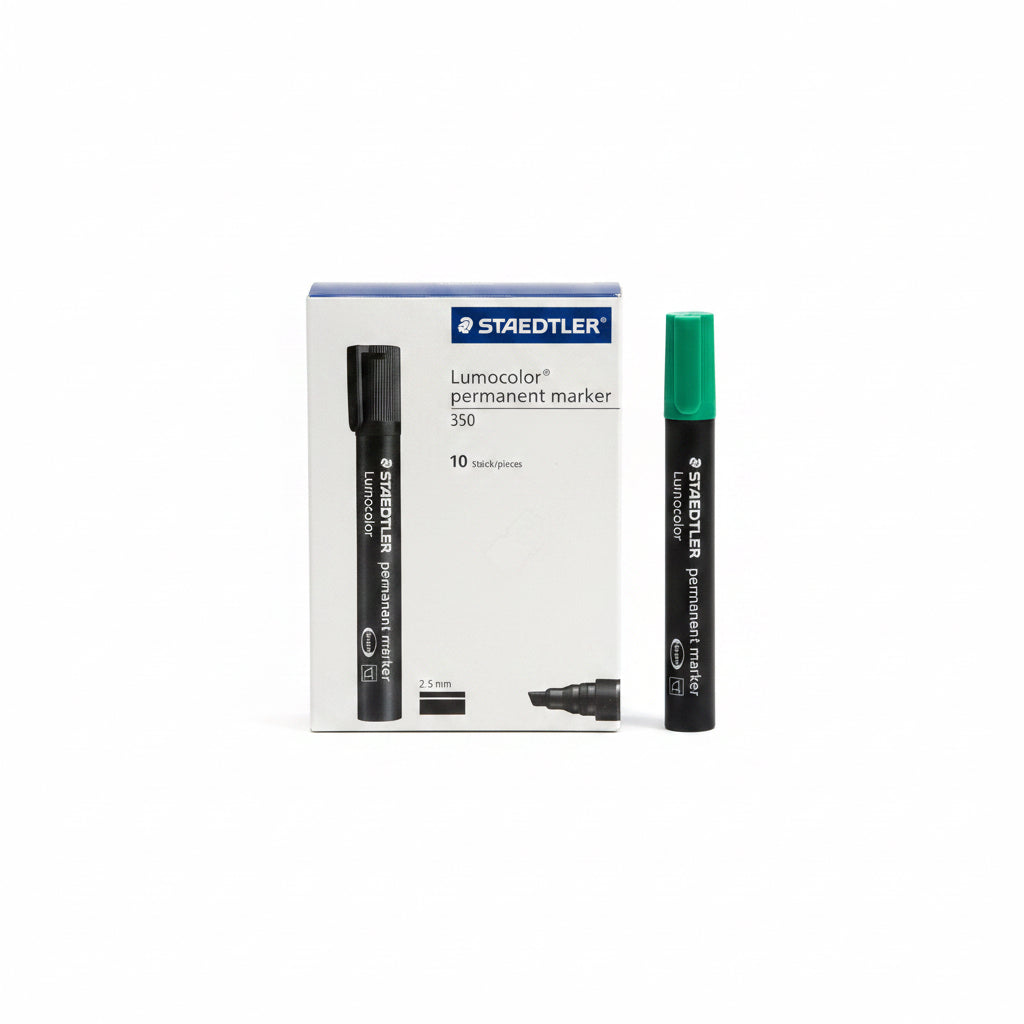STAEDTLER Lumocolor permanent marker 350 x10 Green / ستيدتلر لوموكولور ماركر دائم 350 أخضر 10 قطع